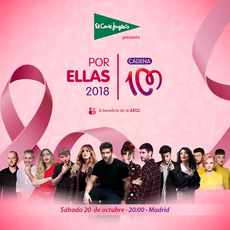 Sexto concierto solidario ‘Por ellas’ a favor de la AECC, el sábado en Madrid