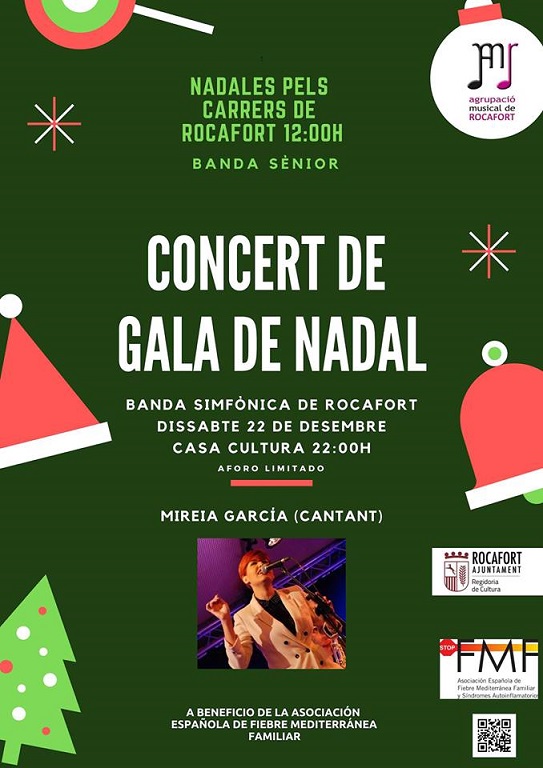 Concierto solidario de Navidad a favor de Stop FMF, este sábado en Rocafort