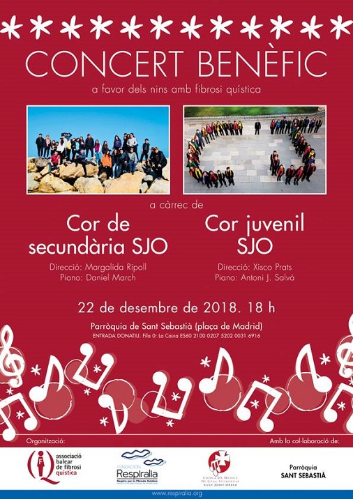 Concierto benéfico a favor de Fundación Respiralia, mañana sábado en Palma