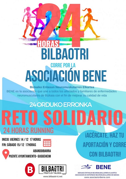 ‘Reto Solidario 24 Horas Running’ en Bilbao a favor de Asociación BENE