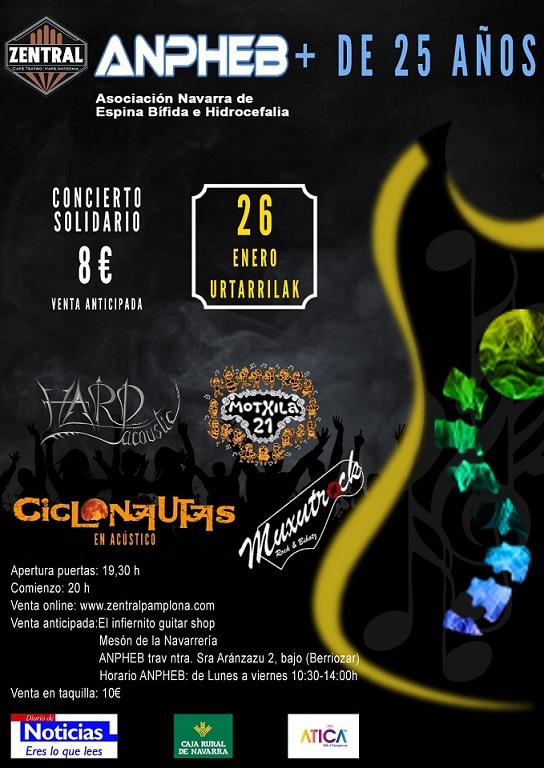 Concierto solidario en Pamplona por el XXV aniversario de ANPHEB