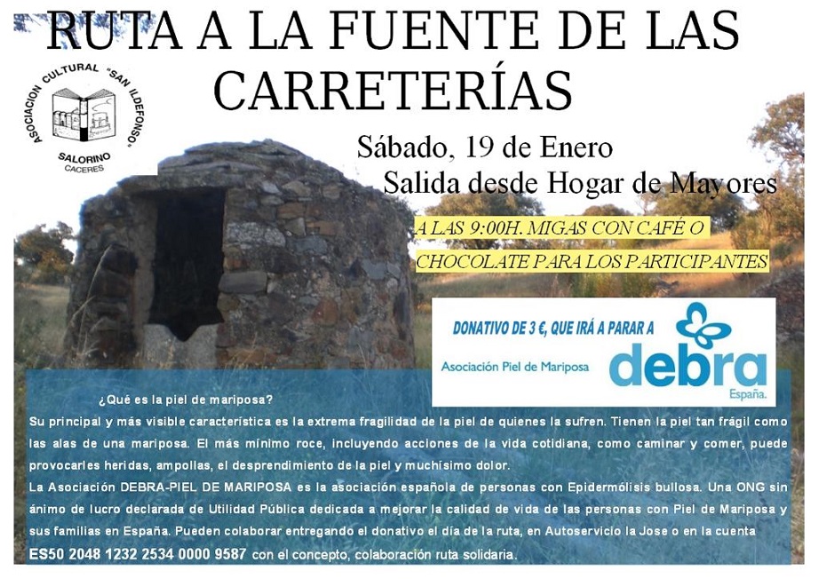 Marcha en Salorino y concierto en Barcelona a beneficio de DEBRA España