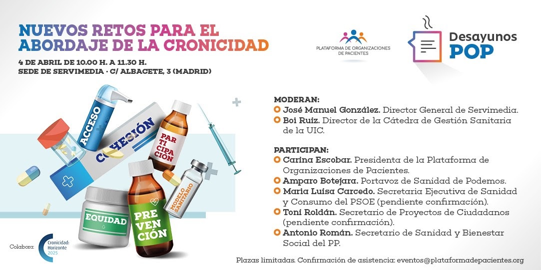 Jornada ‘Nuevos retos para el abordaje de la cronicidad’ de la POP