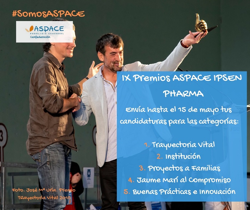 Abierta la convocatoria de los IX Premios ASPACE Ipsen Pharma