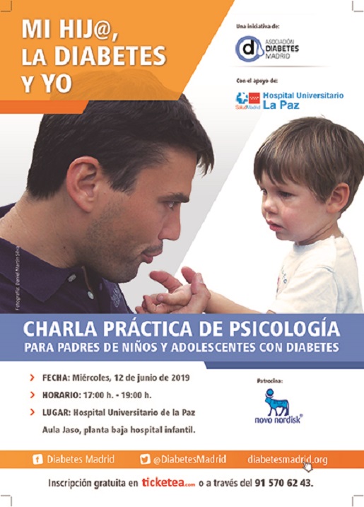 Charla práctica de psicología de la ADM para padres de menores con diabetes