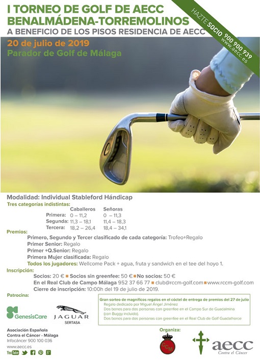I Torneo de Golf AECC Benalmádena-Torremolinos, el 20 de julio en Málaga