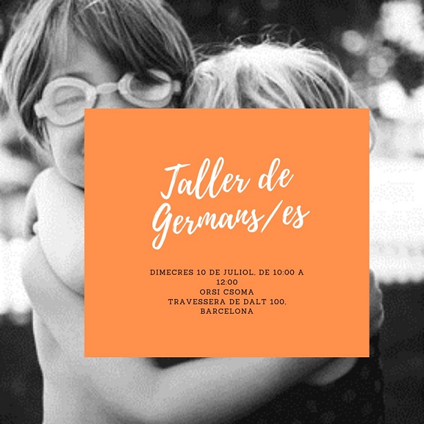 Taller para niños con hermanos con discapacidad, el 10 de julio en Barcelona