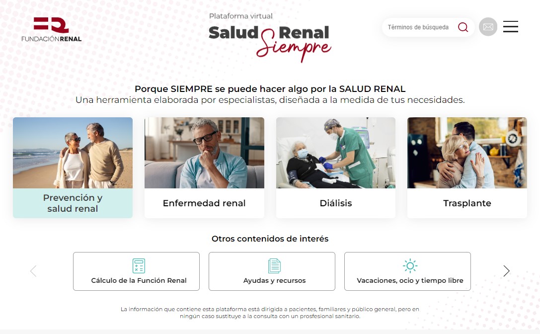 Salud Renal Siempre, una nueva plataforma de información con aval científico