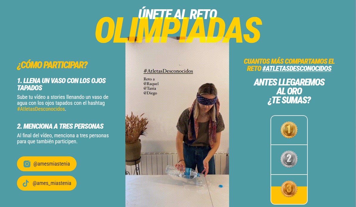 “Atletas desconocidos»: la campaña para visibilizar el esfuerzo cotidiano de las personas con miastenia