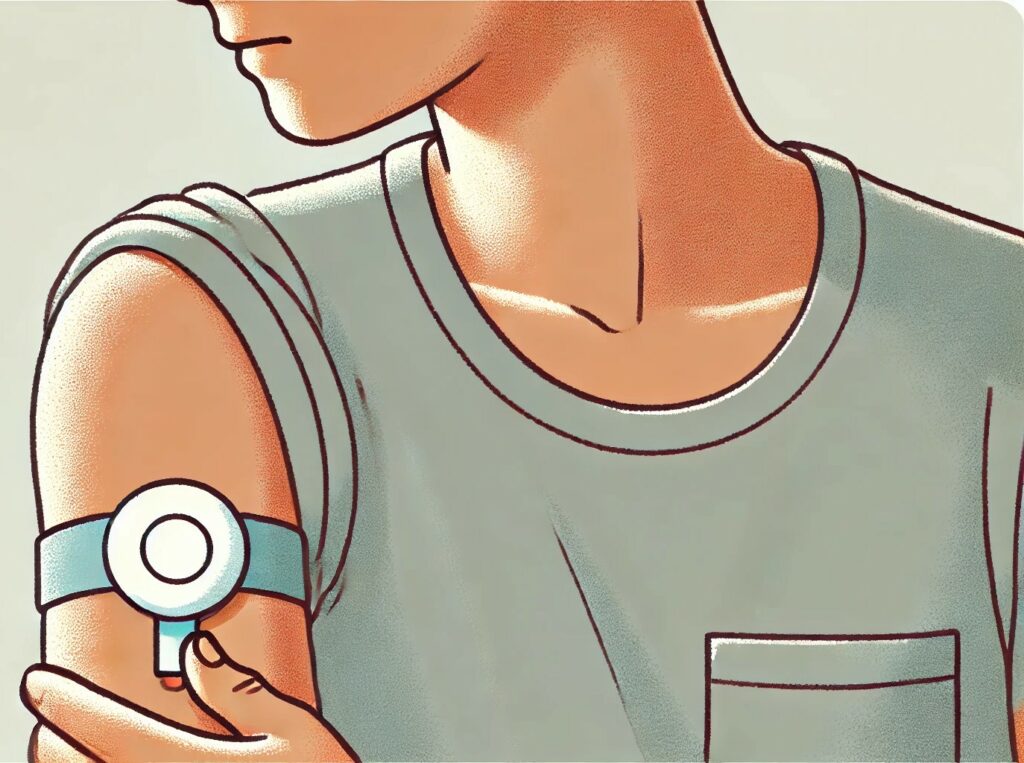Sensor glulcosa diabetes brazo