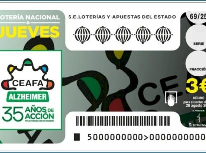 CEAFA conmemora su 35º aniversario con un décimo de Lotería Nacional dedicado al Alzheimer