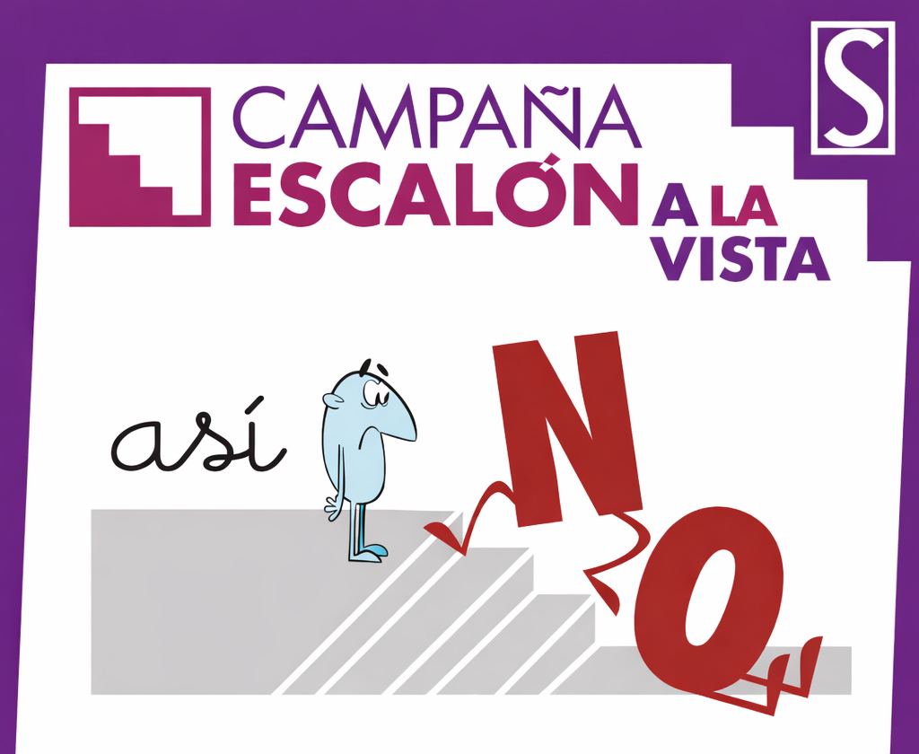 El Marqués de Valdecilla adapta sus escalones para personas con baja visión